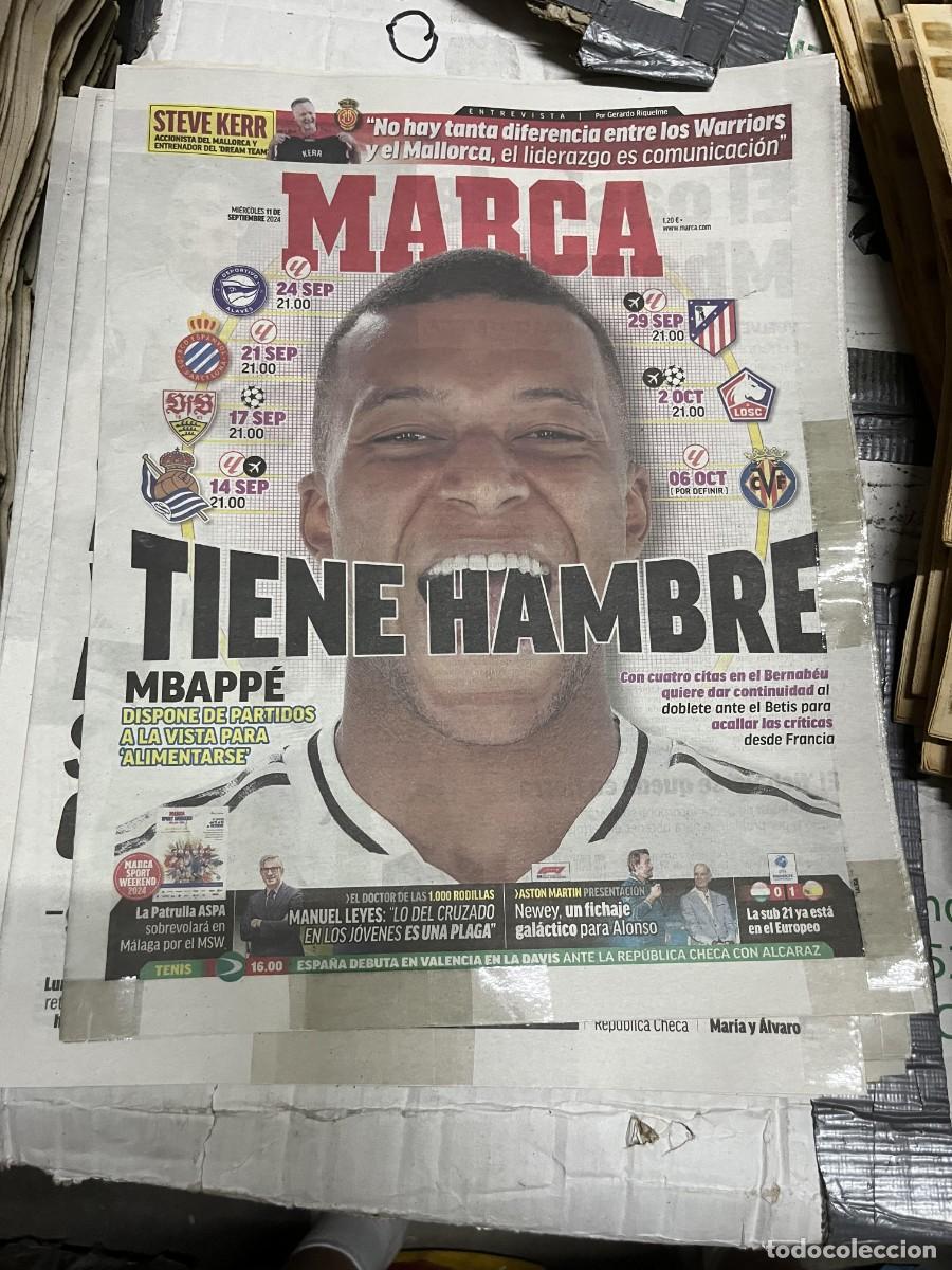 Coleccionismo deportivo: MARCA (11-9-2024) MBAPPE TIENE HAMBRE REAL MADRID