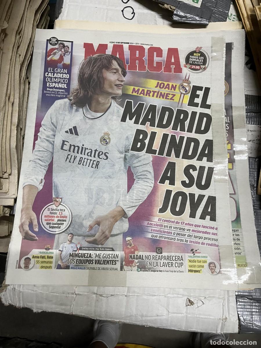 Coleccionismo deportivo: MARCA (13-9-2024) REAL MADRID BLINDA A SU JOYA CANTERA JOAN MARTINEZ MINGUEZA