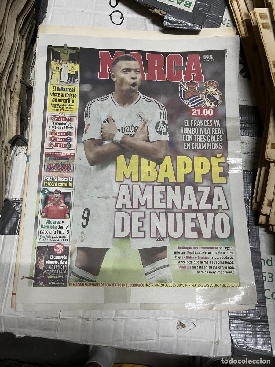 Coleccionismo deportivo: MARCA (14-9-2024) MBAPPE HOY REAL SOCIEDAD REAL MADRID ALCARAZ BAUTISTA JORNADA LIGA