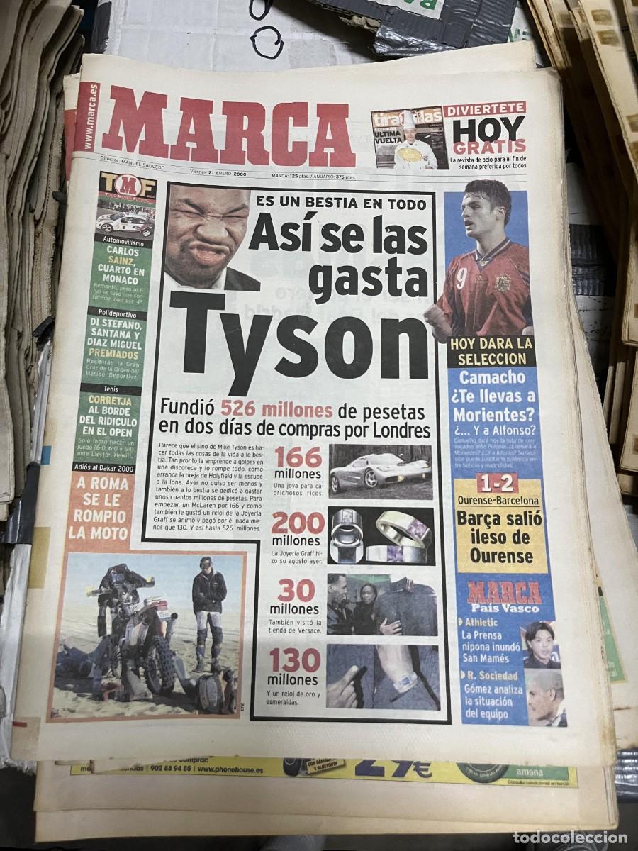 Coleccionismo deportivo: MARCA (21-1-2000) MIKE TYSON MORIENTES ESPA&Ntilde;A CARLOS SAINZ ROMA PARIS DAKAR