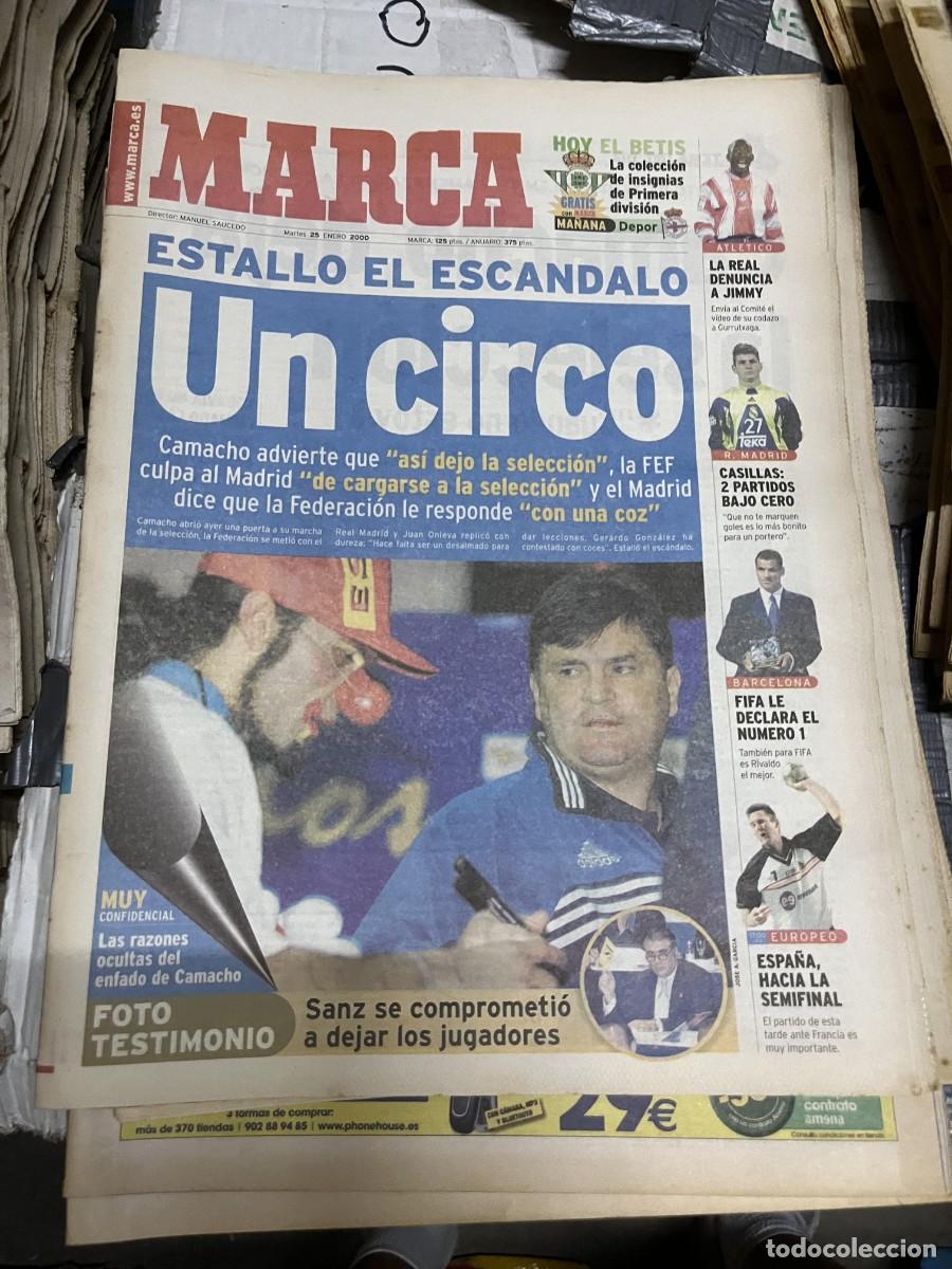 Coleccionismo deportivo: MARCA (25-1-2000) SELECCION ESPA&Ntilde;OLA ESPA&Ntilde;A JOSE ANTONIO CAMACHO