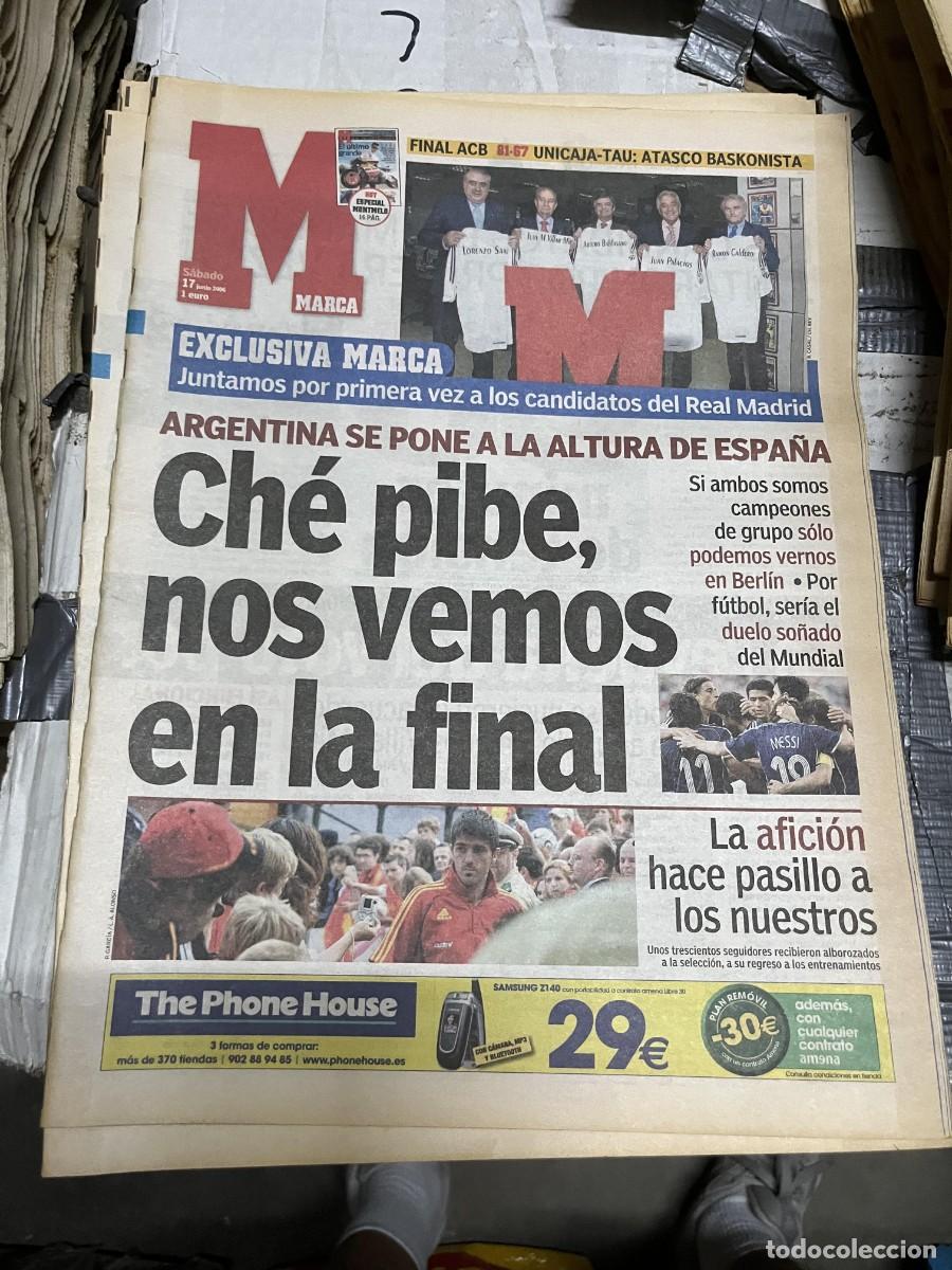 Collezionismo sportivo: MARCA (17-6-2006) FINAL ACB UNICAJA TAUGRES PRESIDENTES REAL MADRID ARGENTINA ESPA&Ntilde;A SELECCION