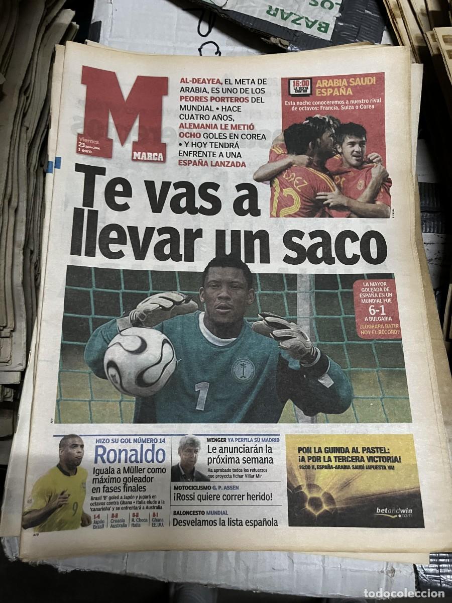 Collezionismo sportivo: MARCA (23-6-2006) HOY MUNDIAL ALEMANIA SELECCION ESPA&Ntilde;OLA ESPA&Ntilde;A ARABIA SAUDITA