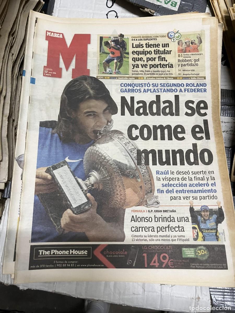 Sports collectibles: MARCA (12-6-2006) CAMPEON FINAL ROLAND GARROS RAFAEL NADAL FEDERER TENIS FERNANDO ALONSO