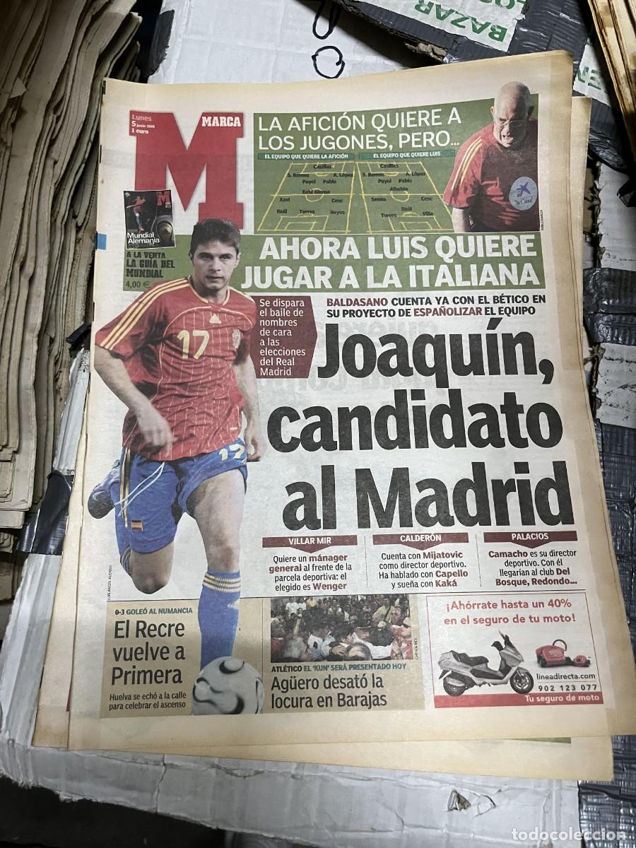 Sports collectibles: MARCA (5-6-2006) MUNDIAL ALEMANIA ESPA&Ntilde;A SELECCION ESPA&Ntilde;OLA JOAQUIN LUIS ARAGONES