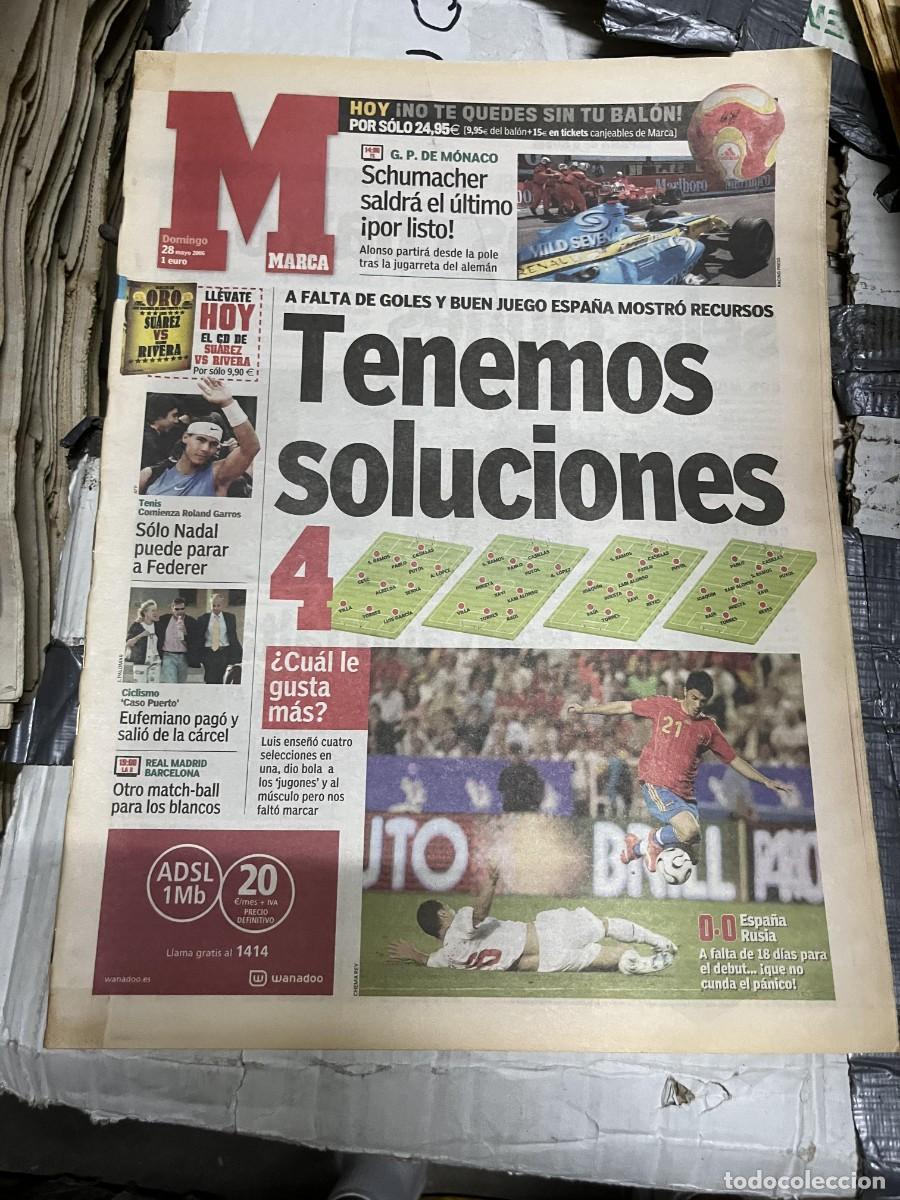 Collezionismo sportivo: MARCA (28-5-2006) RAFAEL NADAL TENIS SELECCION ESPA&Ntilde;OLA ESPA&Ntilde;A 0-0 RUSIA