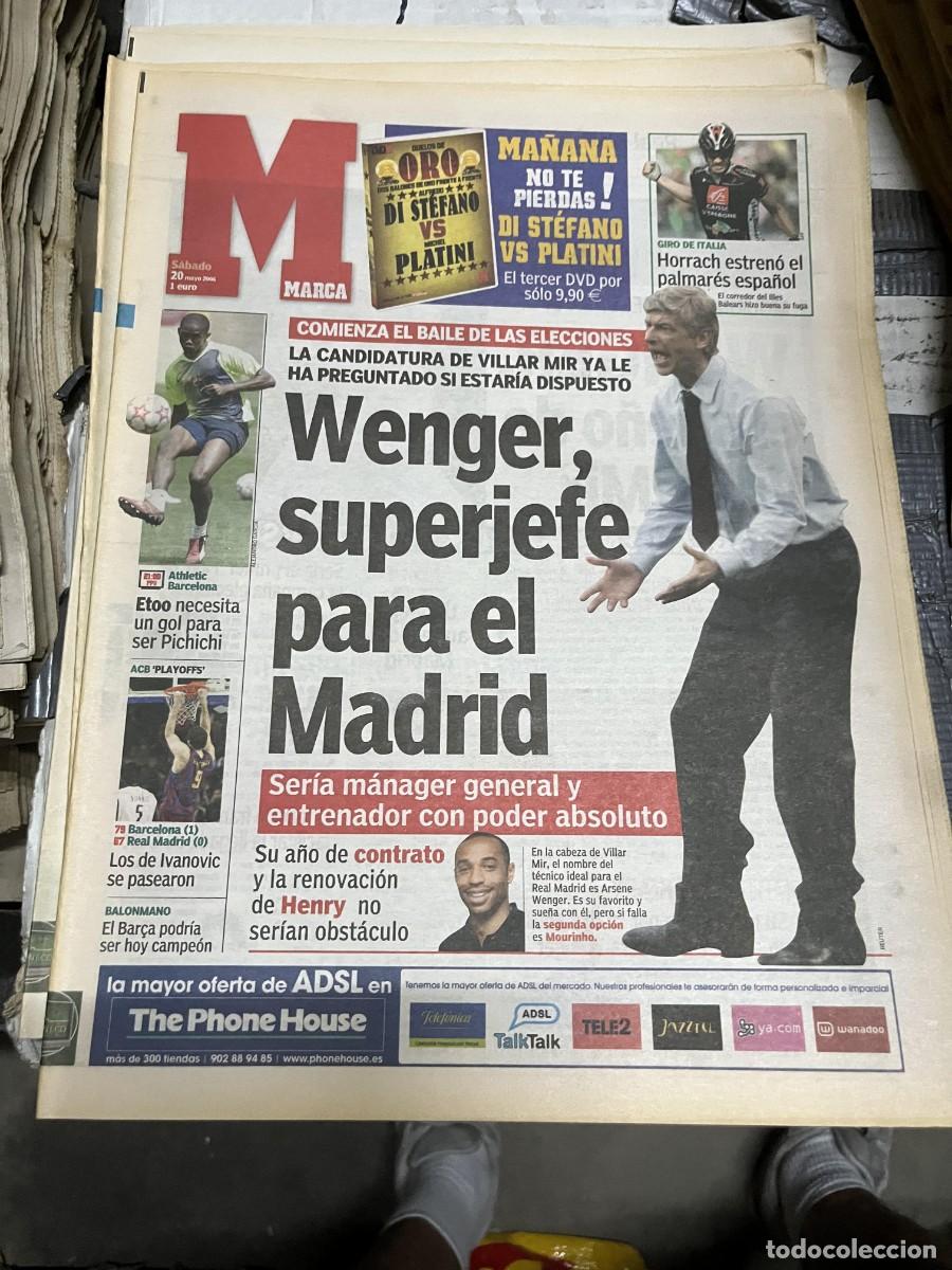 Coleccionismo deportivo: MARCA (20-5-2006) WENGER POSIBLE FICHAJE REAL MADRID HORRACH ETOO