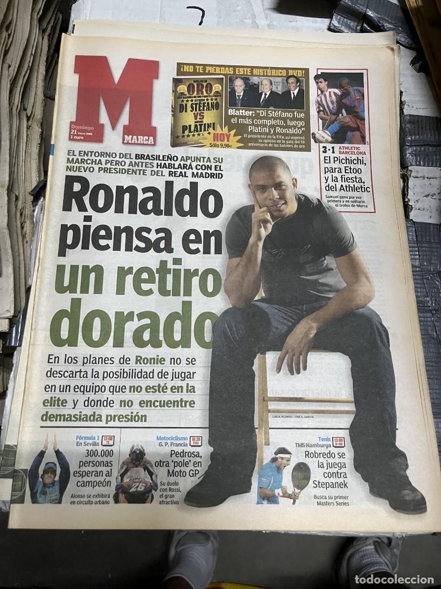 Sports collectibles: MARCA (21-5-2006) RONALDO NAZARIO POSIBLE FICHAJE REAL MADRID PICHICHI ETOO