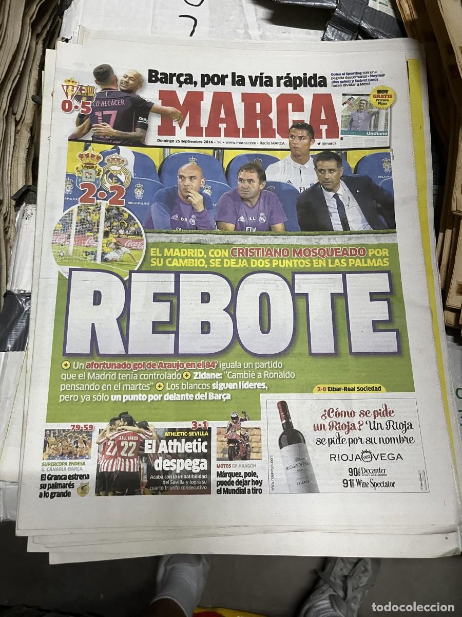 Collezionismo sportivo: MARCA (25-9-2016) SPORTING GIJON 0-5 BARCELONA LAS PALMAS 2-2 REAL MADRID JORNADA LIGA