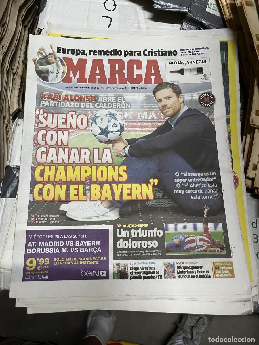 Collezionismo sportivo: MARCA (26-9-2016) XABI ALONSO BAYERN MUNCHEN ATLETICO MADRID 1-0 DEPORTIVO CORU&Ntilde;A