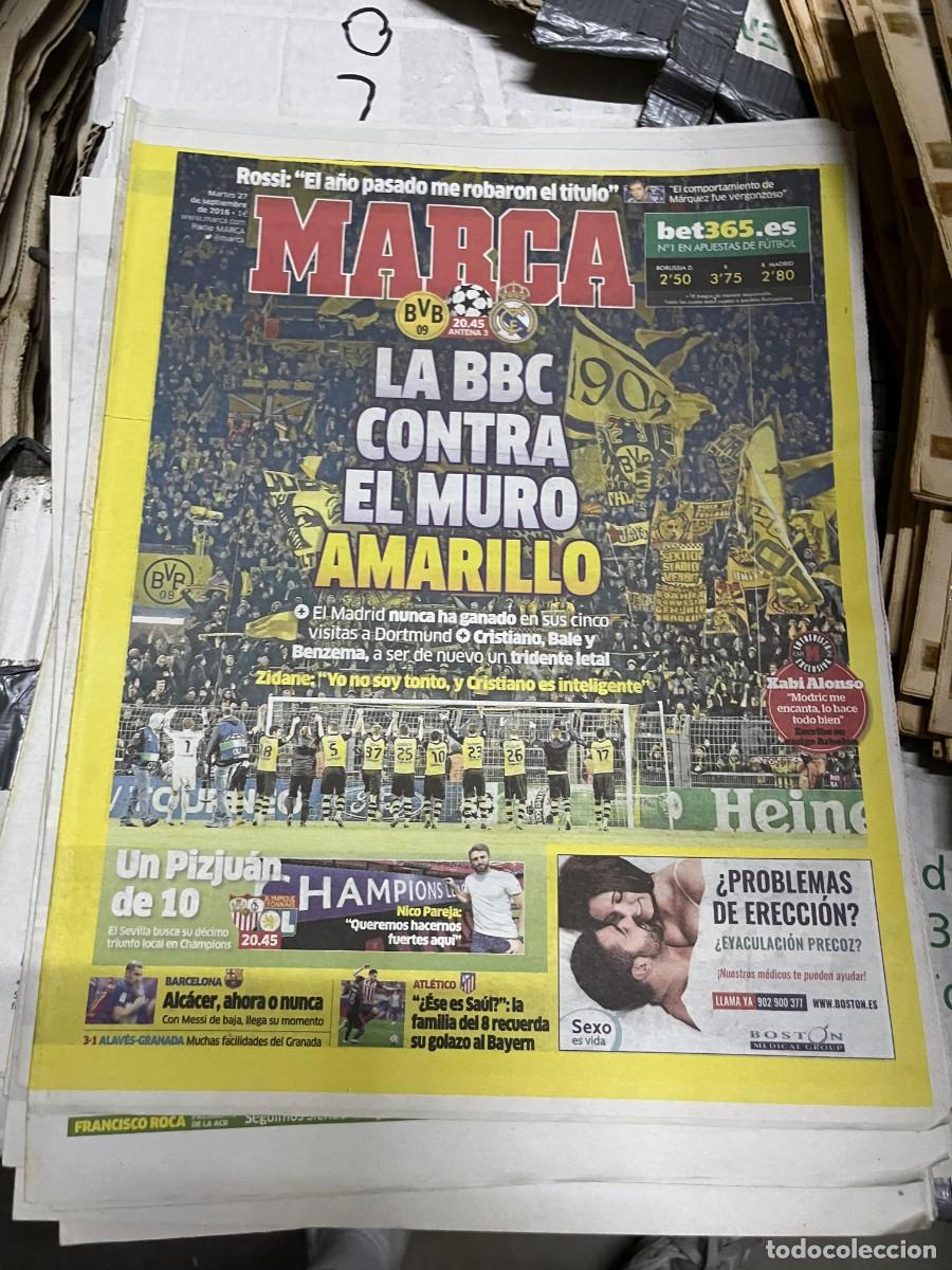 Collezionismo sportivo: MARCA (27-9-2016) HOY BORUSSIA DORTMUND REAL MADRID UEFA CHAMPIONS LEAGUE