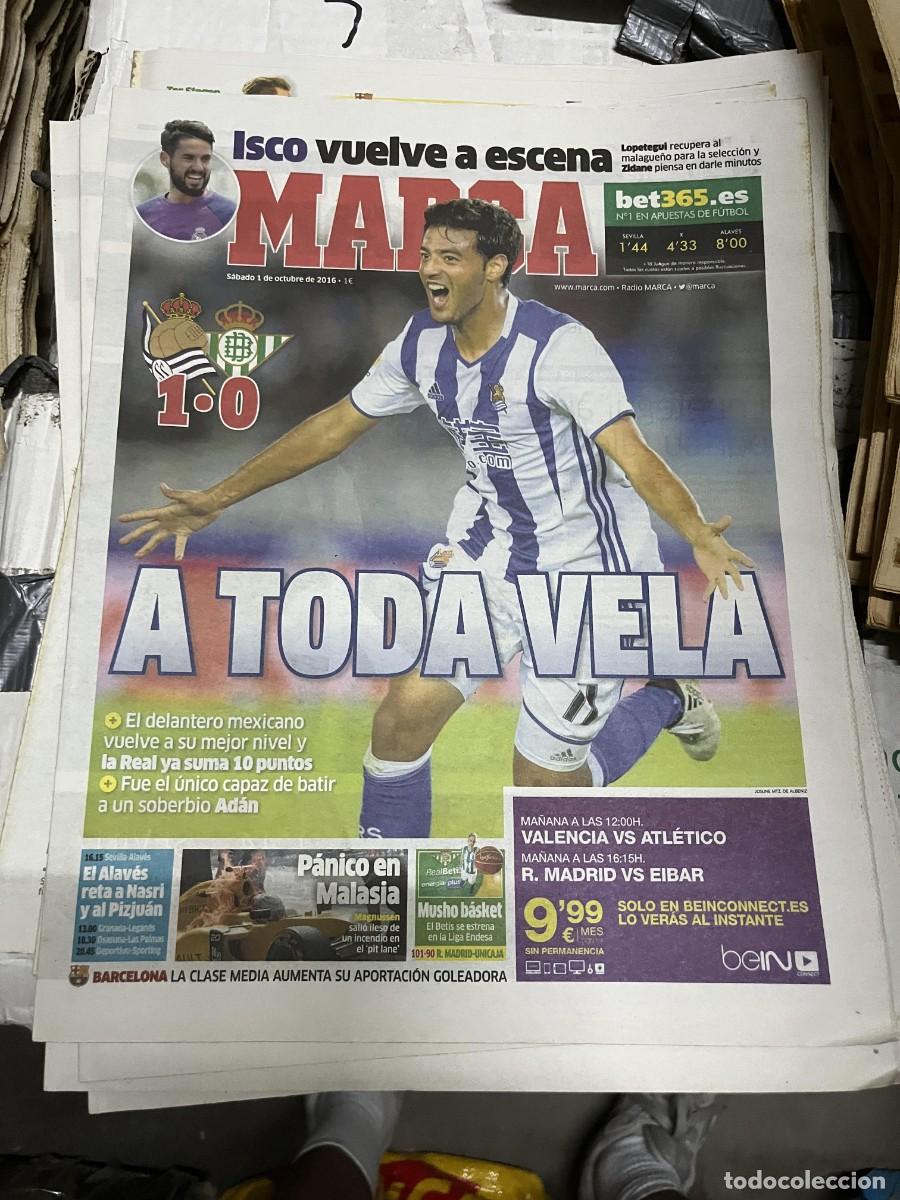 Collezionismo sportivo: MARCA (1-10-2016) REAL SOCIEDAD 1-0 BETIS VELA JORNADA LIGA ISCO