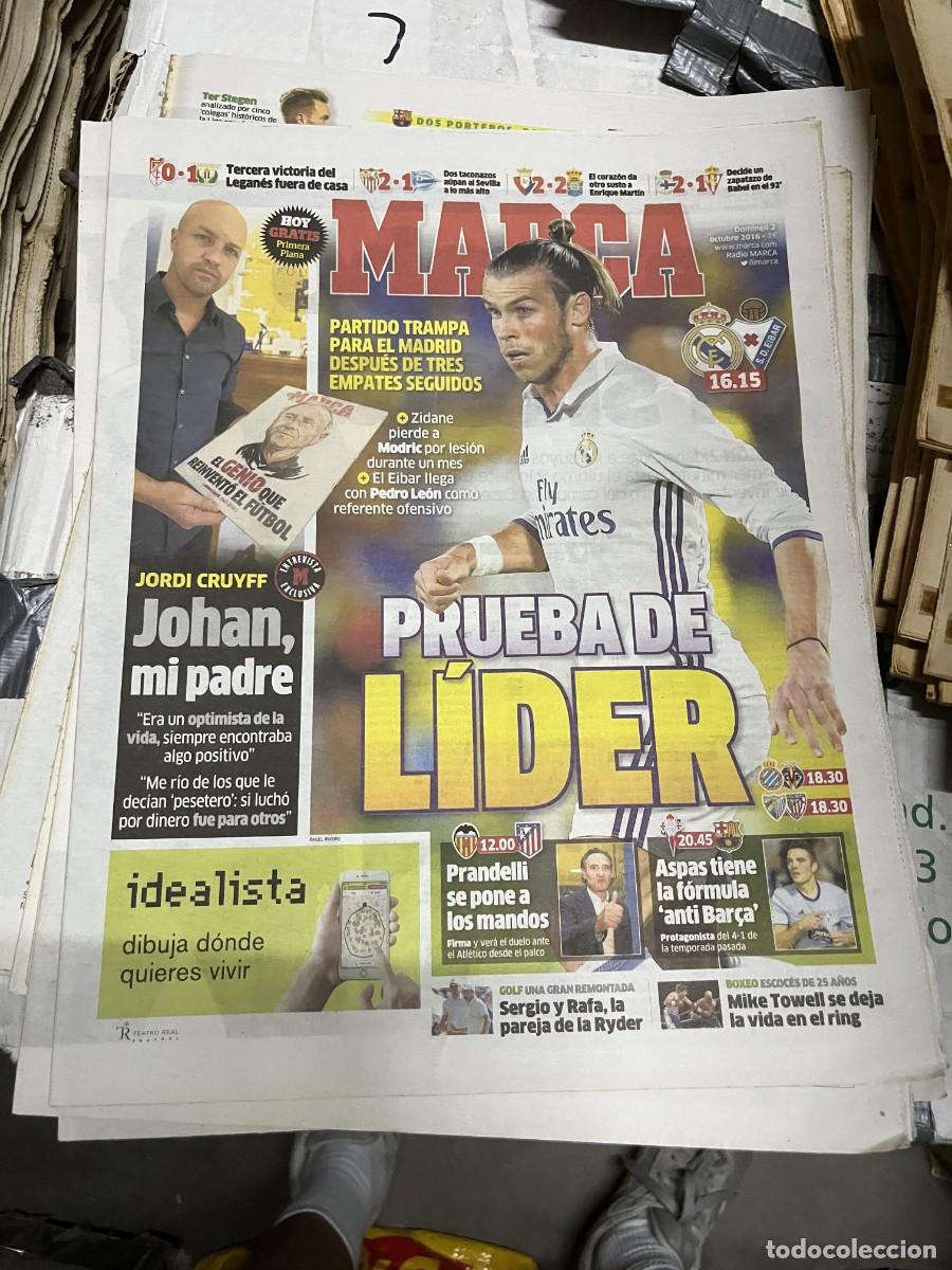 Collezionismo sportivo: MARCA (2-10-2016) JORNADA LIGA BALE HOY REAL MADRID EIBAR JORDI CRUYFF