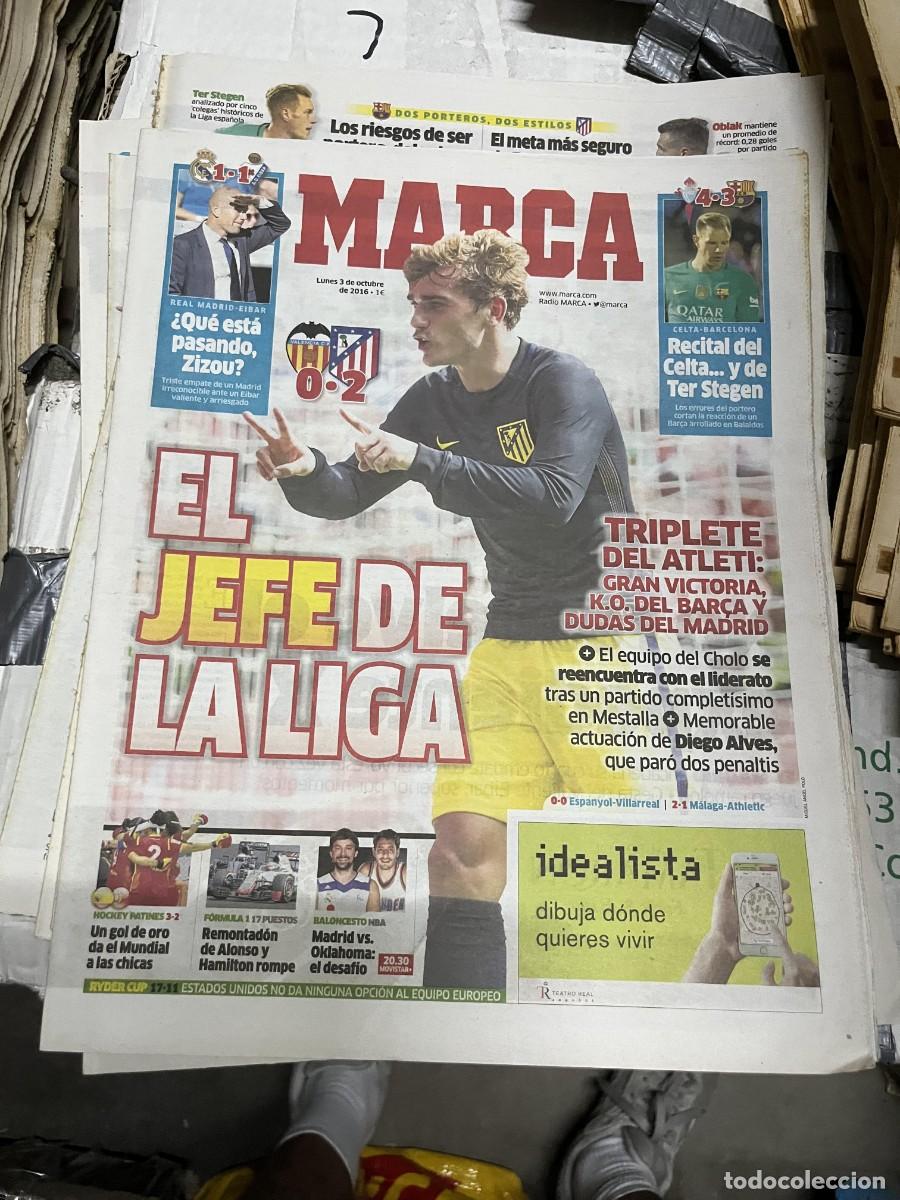 Collezionismo sportivo: MARCA (3-10-2016) JORNADA LIGA VALENCIA 0-2 ATLETICO MADRID GRIEZMANN CELTA VIGO 4-3 BARCELONA