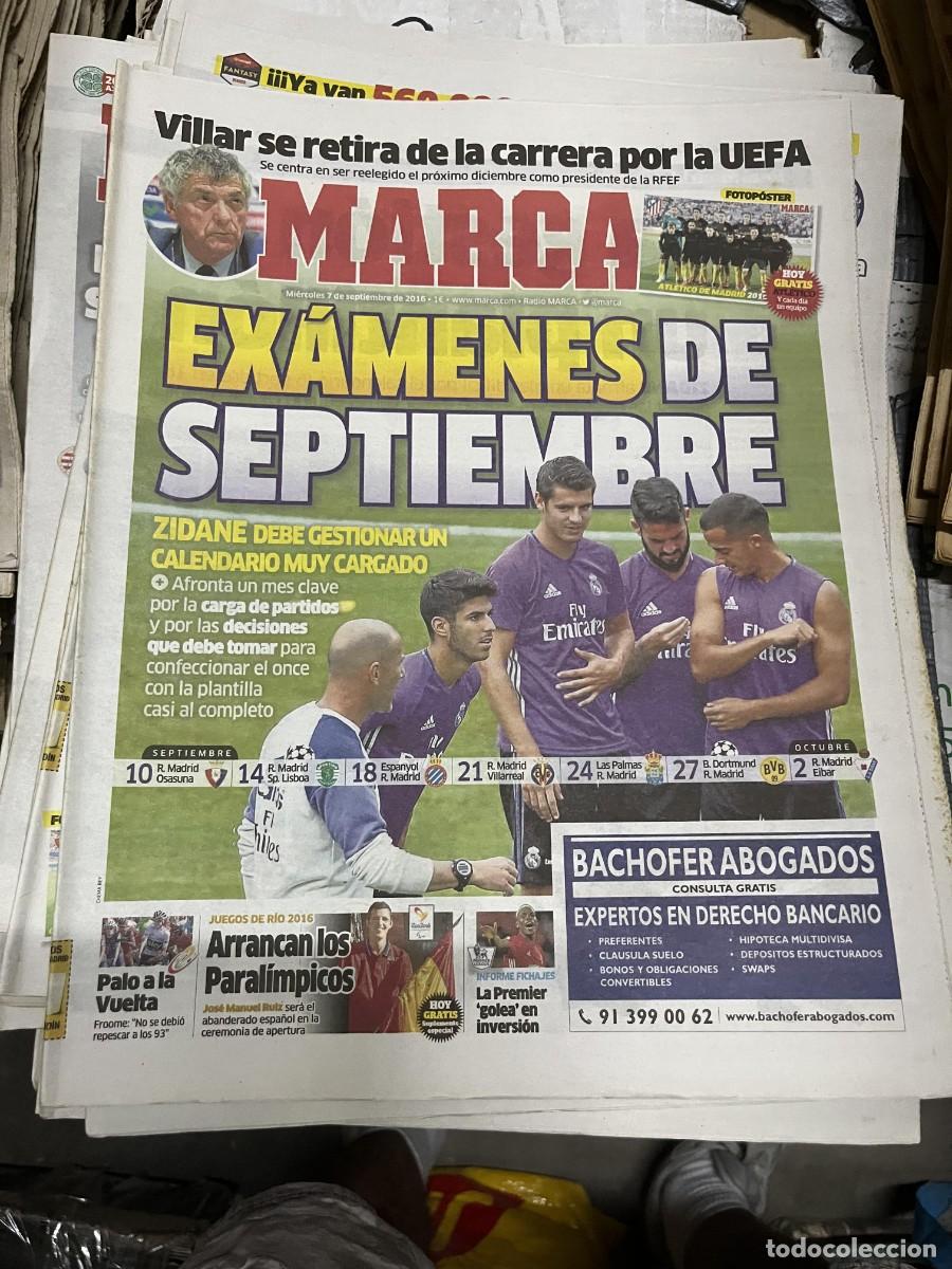 Sammelleidenschaft Sport: MARCA (7-9-2016) ZIDANE ENTRENAMIENTO REAL MADRID ANGEL MARIA VILLAR UEFA