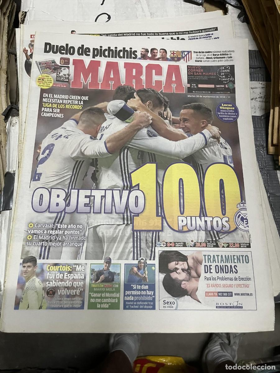 Coleccionismo deportivo: MARCA (20-9-2016) DUELO DE PICHICHIS REAL MADRID OBJETIVO RECORD 100 PUNTOS