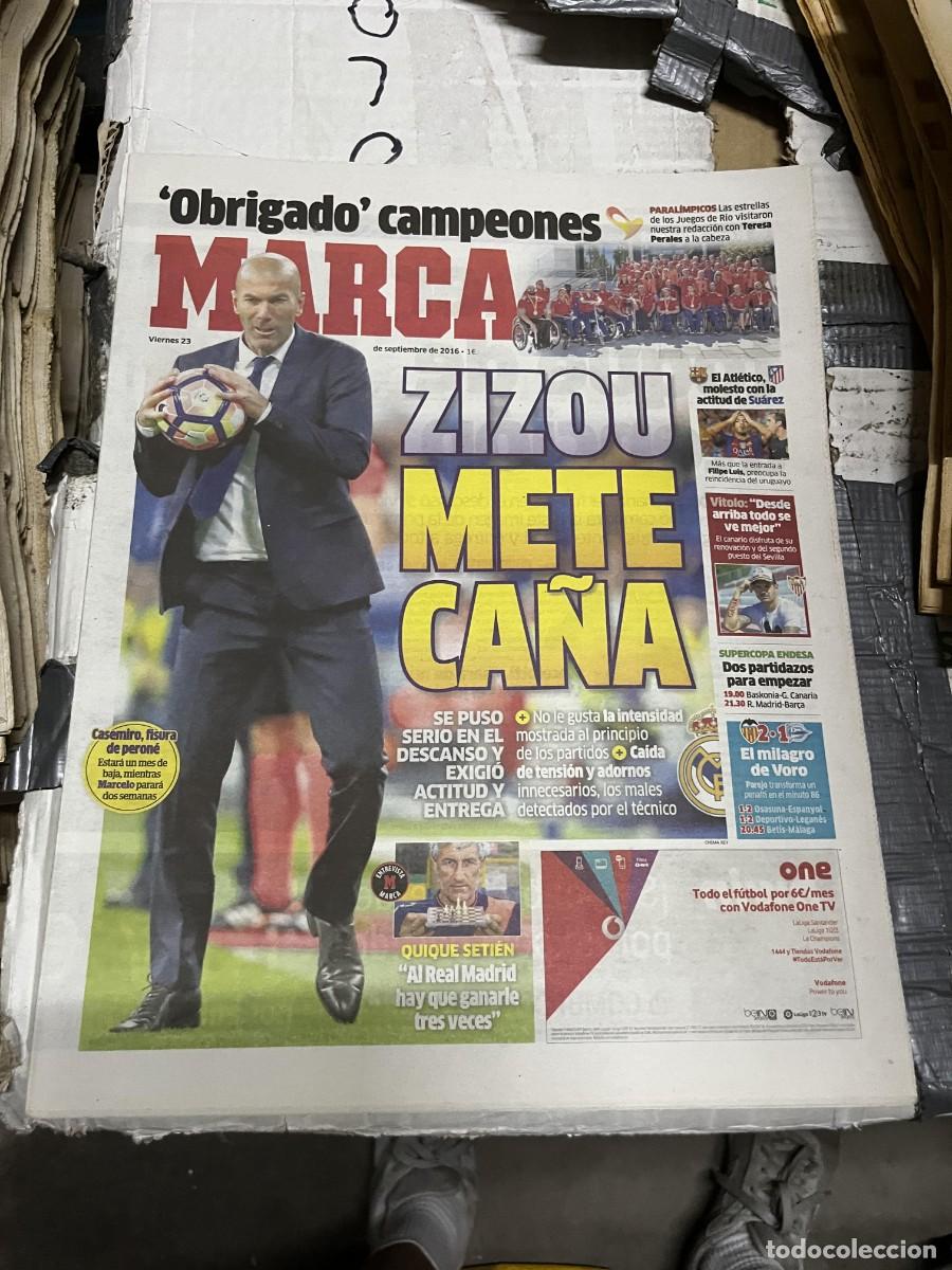 Coleccionismo deportivo: MARCA (23-9-2016) ZIDANE REAL MADRID PARALIMPICOS TERESA PERALES VITOLO VALENCIA 2-1 ALAVES