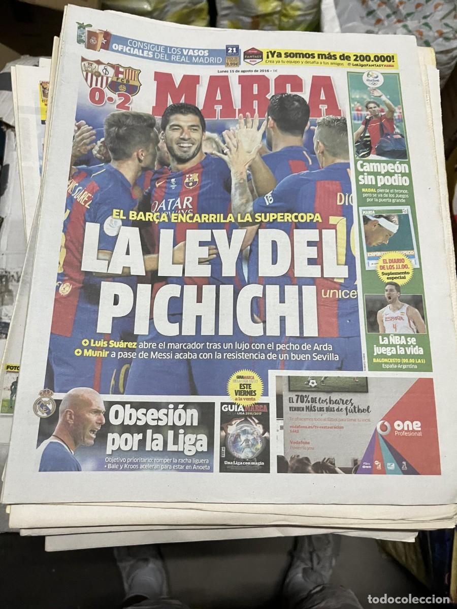 Colecionismo desportivo: MARCA (15-8-2016) FINAL SUPERCOPA ESPA&Ntilde;A SEVILLA 0-2 BARCELONA