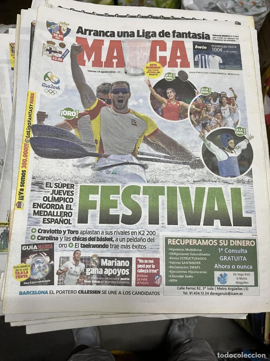 Collectionnisme sportif: MARCA (19-8-2016) OLIMPIADAS MEDALLA CRAVIOTTO TORO CAROLINA MARIN MARIANO JORNADA LIGA