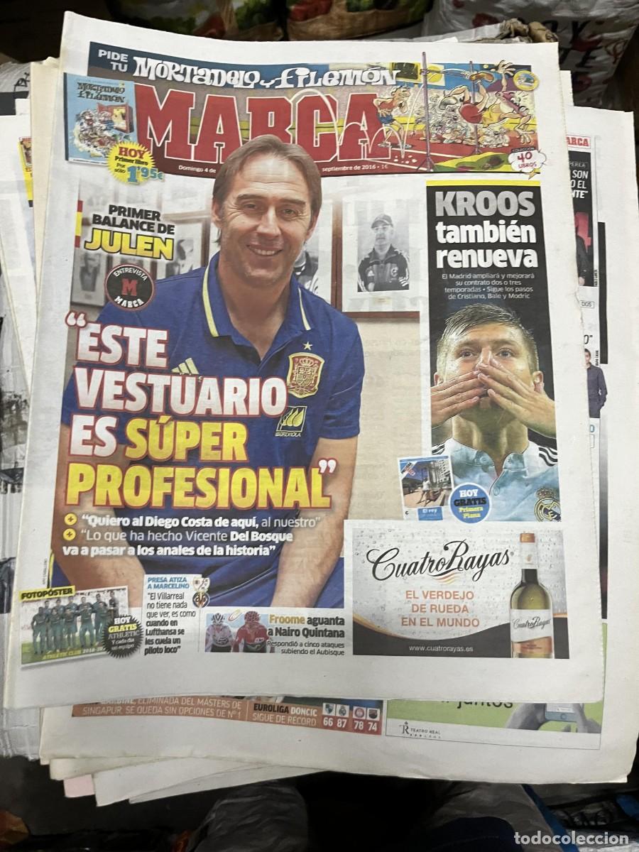 Sports collectibles: MARCA (4-9-2016) POSTER ATHLETIC BILBAO JULEN LOPETEGUI SELECCION ESPA&Ntilde;OLA ESPA&Ntilde;A KROOS