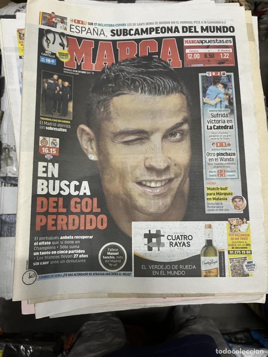 Sports collectibles: MARCA (29-10-2017) JORNADA LIGA CRISTIANO RONALDO GIRONA REAL MADRID ATHLETIC BILBAO 0-2 BARCELONA