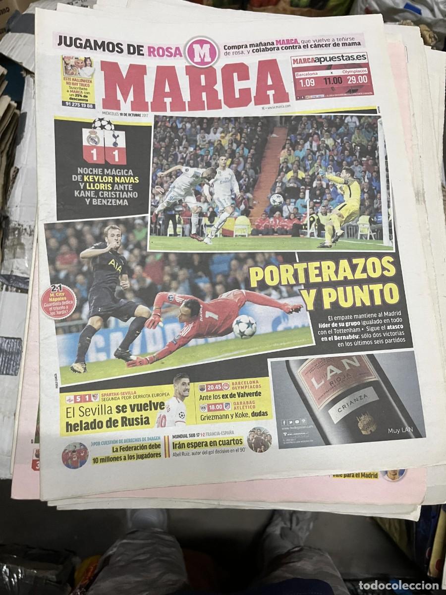 Sports collectibles: MARCA (18-10-2017) UEFA CHAMPIONS LEAGUE REAL MADRID 1-1 TOTTENHAM HOY QARABAG ATLETICO MADRID