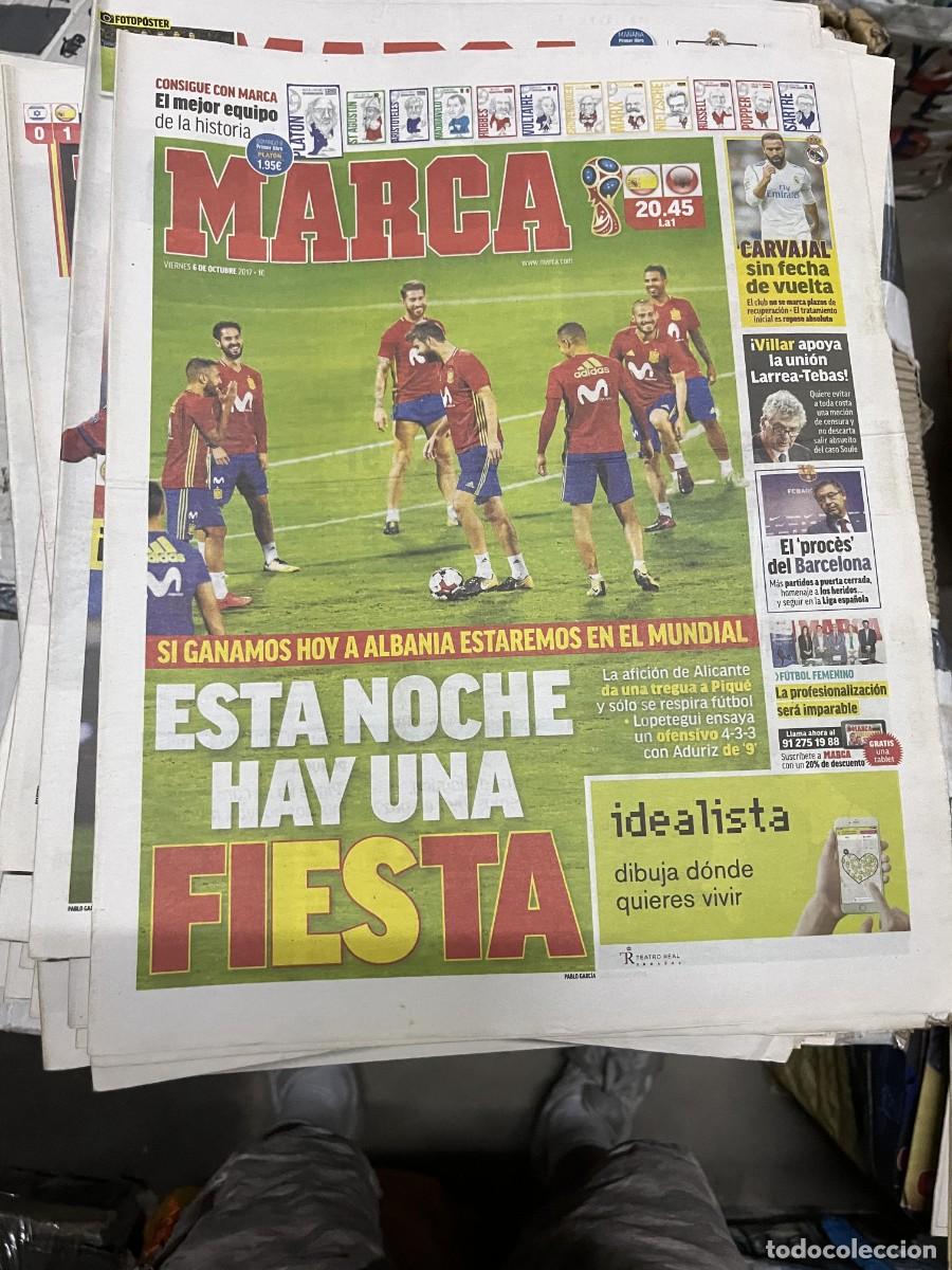Coleccionismo deportivo: MARCA (6-10-2017) HOY ESPA&Ntilde;A ALBANIA SELECCION ESPA&Ntilde;OLA