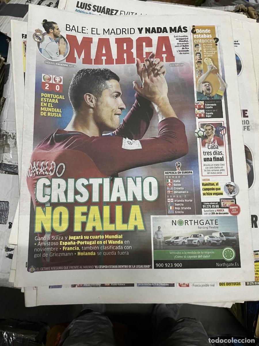 Sports collectibles: MARCA (11-10-2017) CLASIFICACION MUNDIAL RUSIA 2018 CRISTIANO RONALDO PORTUGAL 2-0 SUIZA