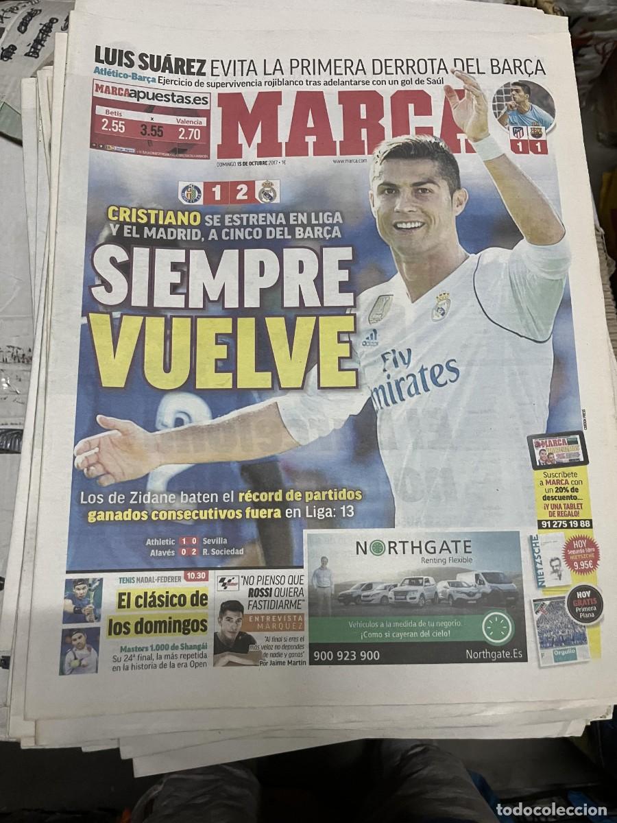 Sports collectibles: MARCA (15-10-2017) JORNADA LIGA CRISTIANO RONALDO GETAFE 1-2 REAL MADRID