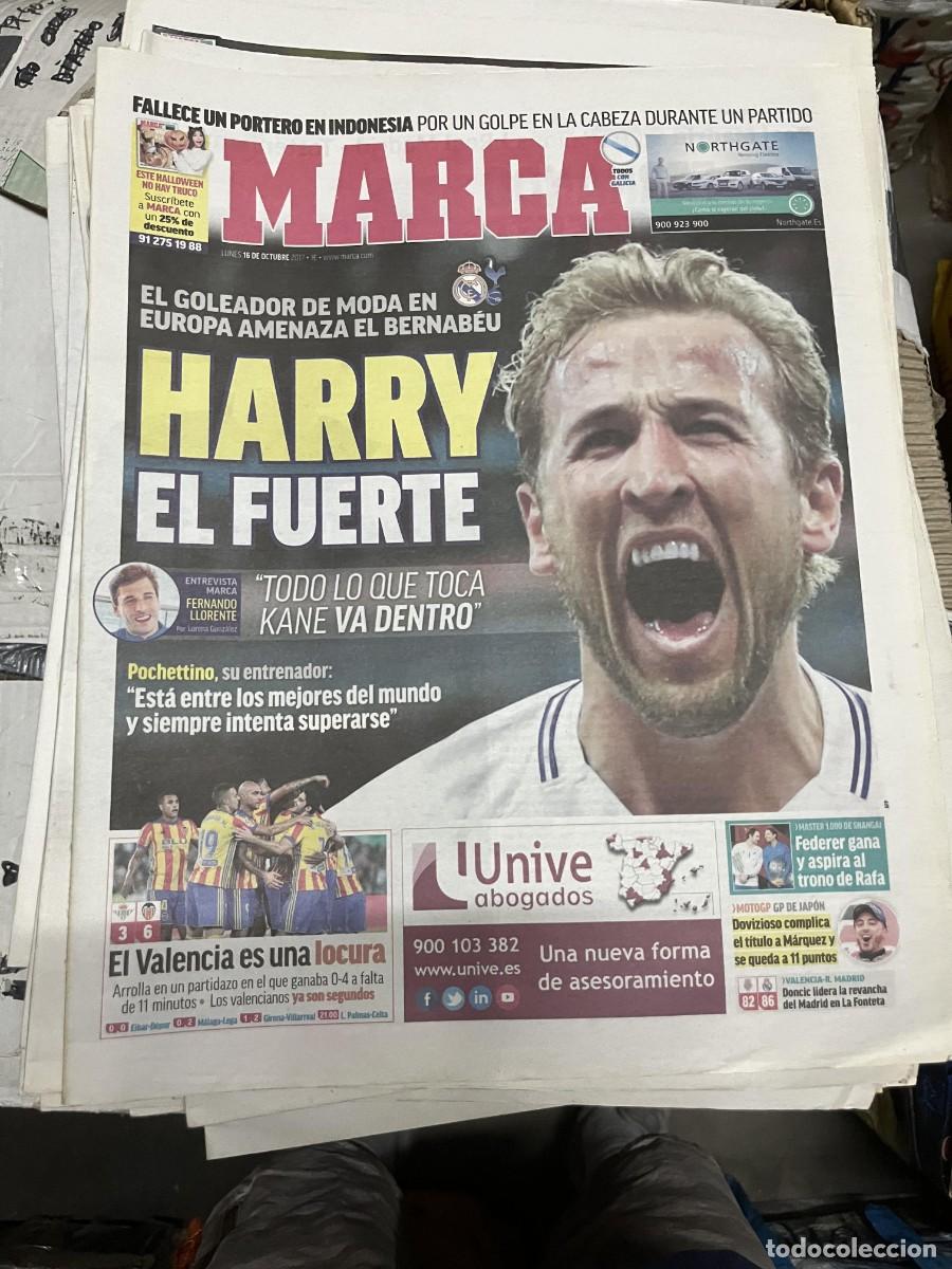 Sports collectibles: MARCA (16-10-2017) UEFA CHAMPIONS REAL MADRID TOTTENHAM HARRY KANE BETIS 3-6 VALENCIA