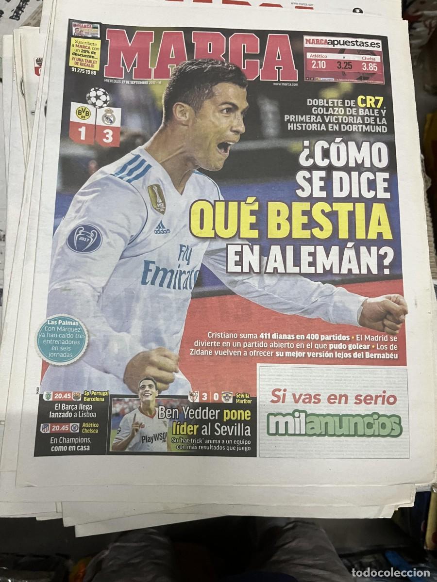 Sports collectibles: MARCA (27-9-2017) UEFA CHAMPIONS BORUSSIA DORTMUND 1-3 REAL MADRID CRISTIANO RONALDO