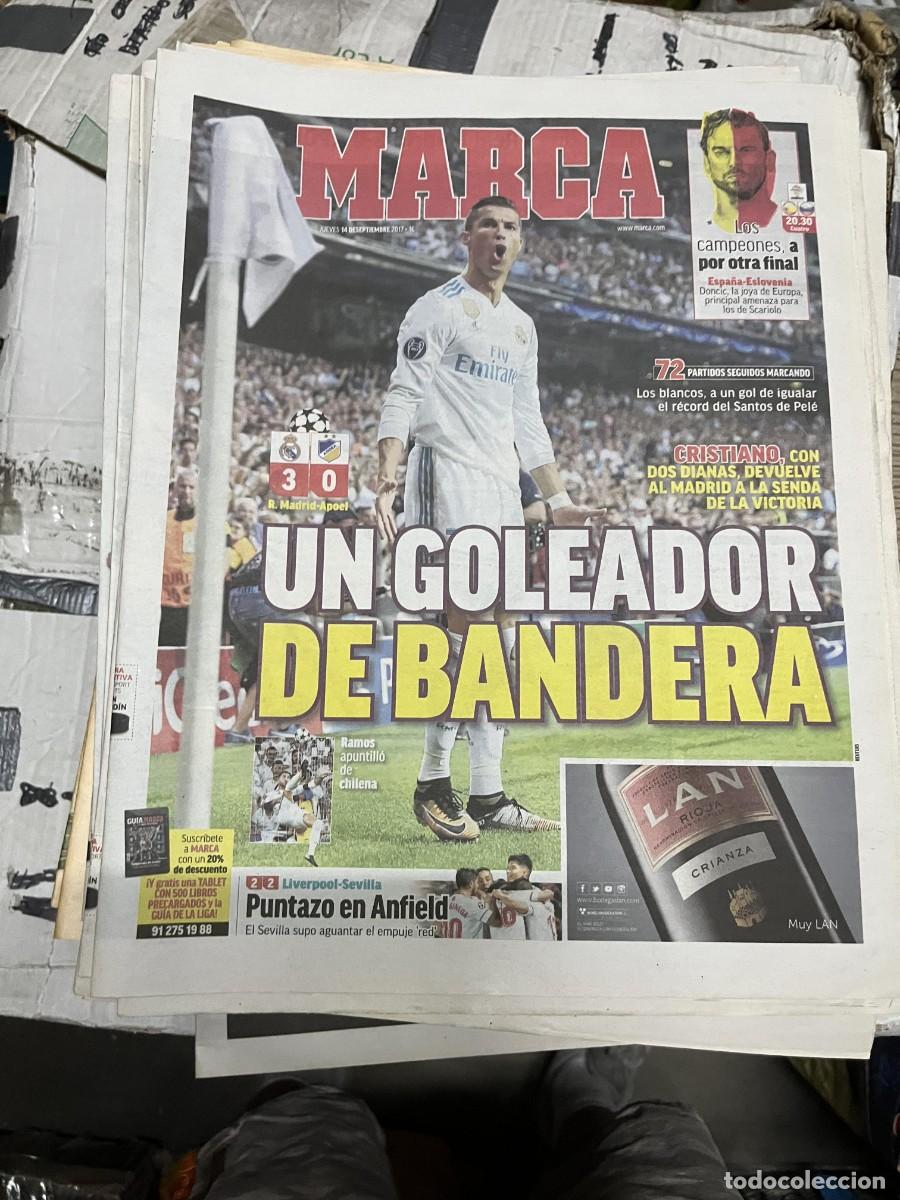 Sports collectibles: MARCA (14-9-2017) CRISTIANO RONALDO REAL MADRID 3.0 APOEL CHAMPIONS LIVERPOOL 2-2 SEVILLA