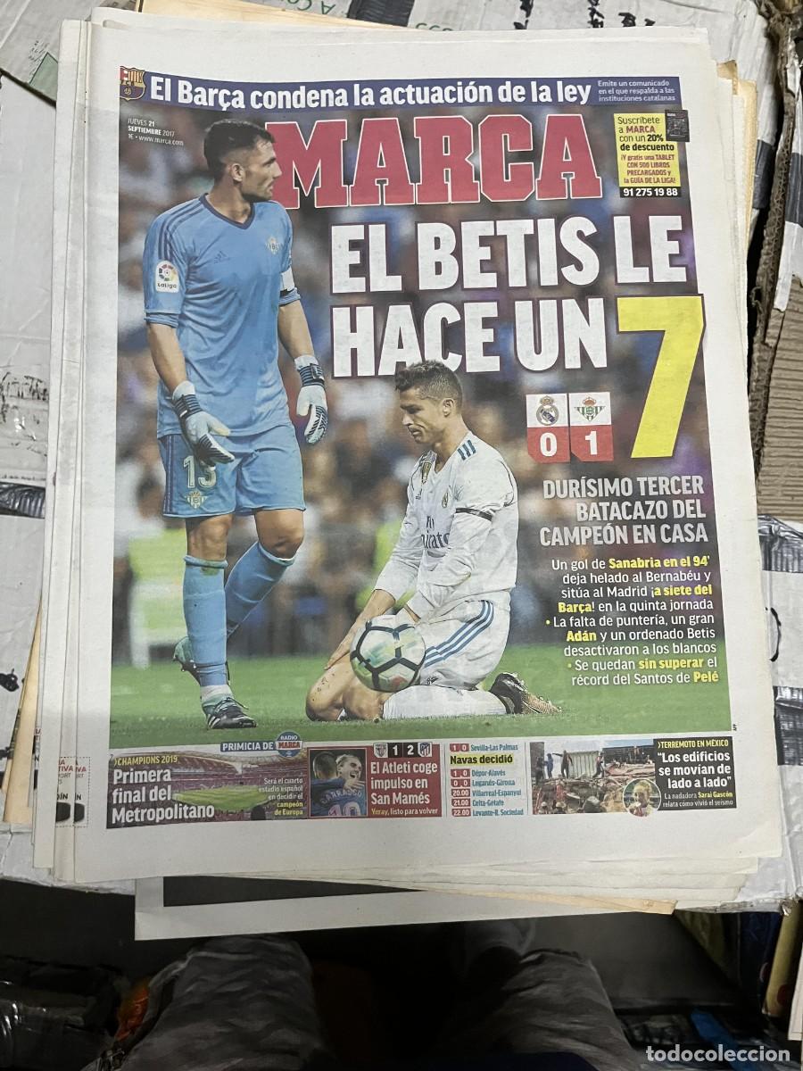 Colecionismo desportivo: MARCA (21-9-2017) JORNADA LIGA REAL MADRID 0-1 BETIS CASILLAS CRISTIANO RONALDO