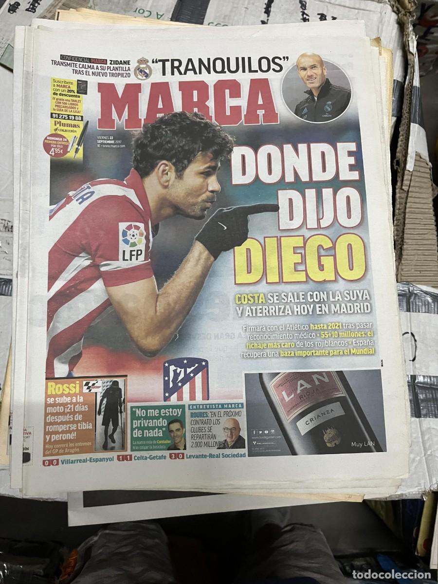 Colecionismo desportivo: MARCA (22-9-2017) FICHAJE DIEGO COSTA ATLETICO MADRID ROSSI