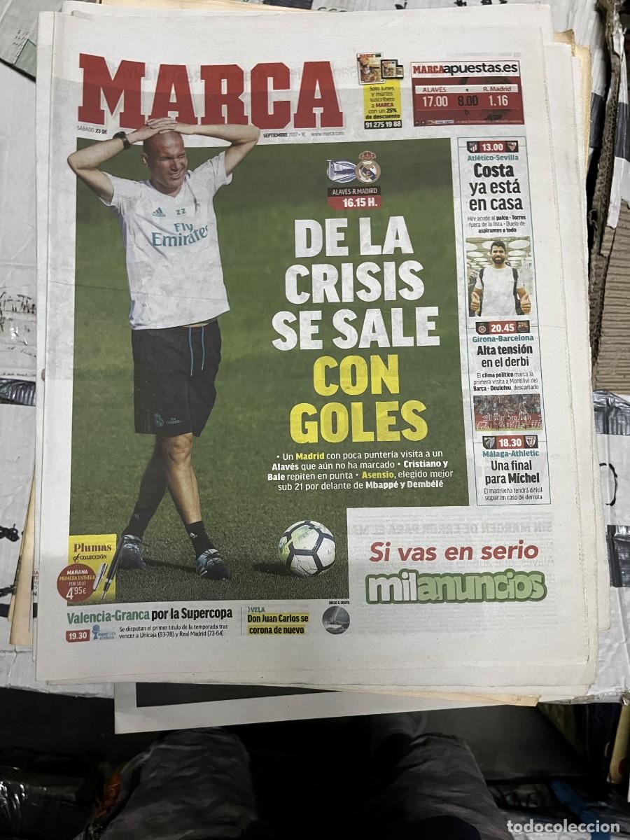 Colecionismo desportivo: MARCA (23-9-2017) JORNADA LIGA ZINEDINE ZIDANE ALAVES REAL MADRID ATLETICO MADRID SEVILLA