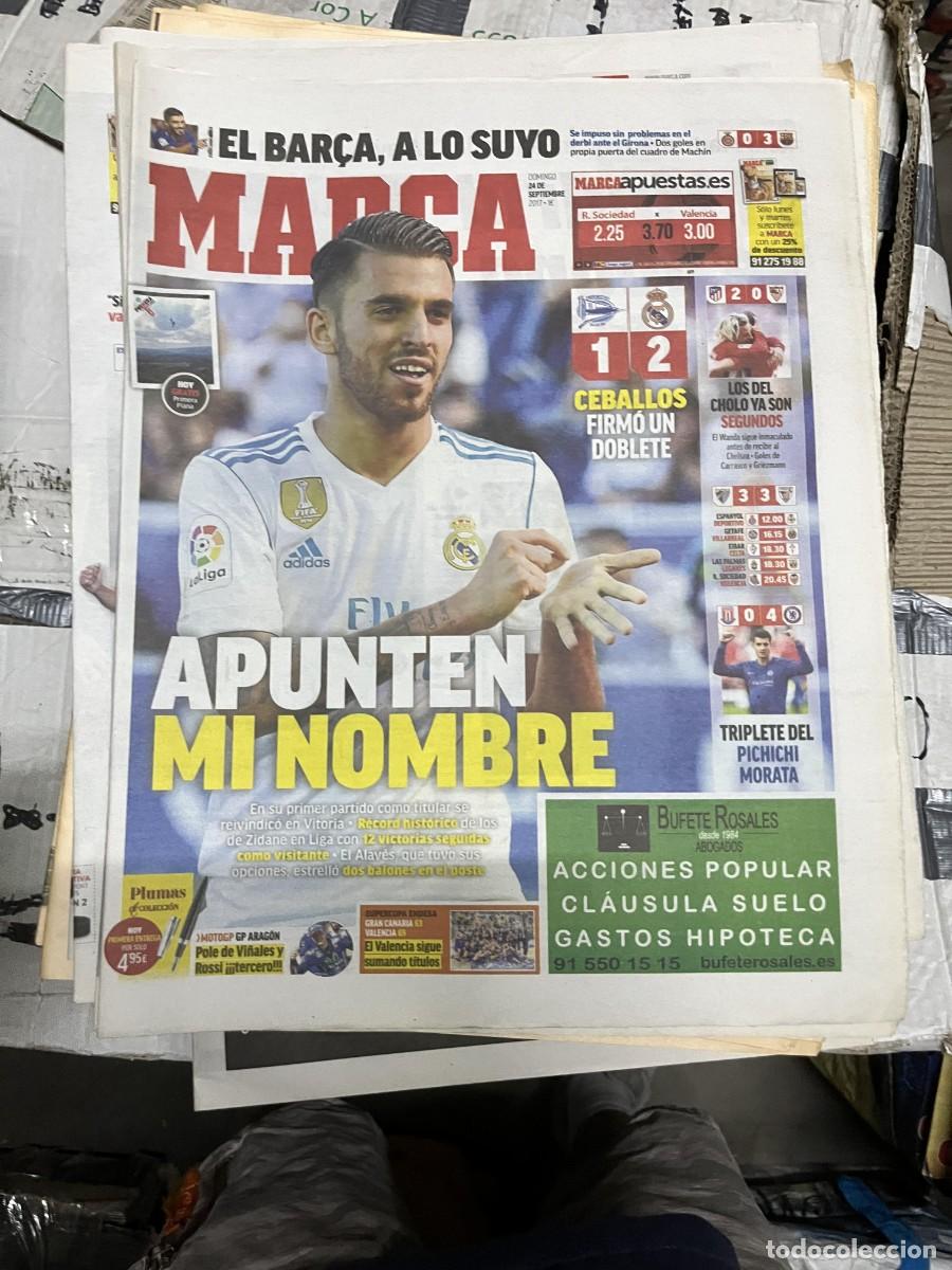 Colecionismo desportivo: MARCA (24-9-2017) JORNADA LIGA ALAVES 1-2 REAL MADRID ATLETICO MADRID 2-0 SEVILLA