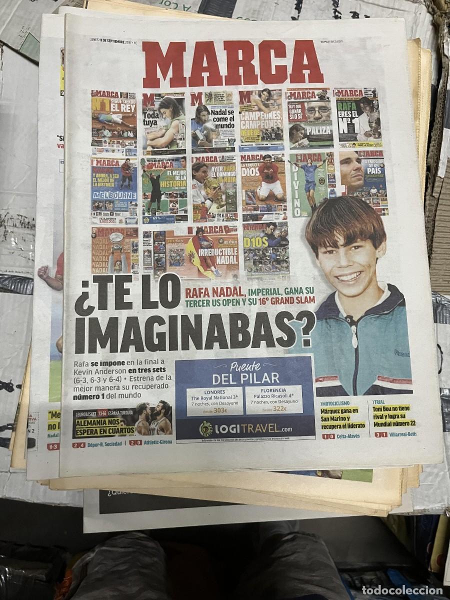 Sports collectibles: MARCA (11-9-2017) RAFAEL NADAL CAMPEON US OPEN TENIS GRAND SLAM RECORD PORTADAS PERIODICO