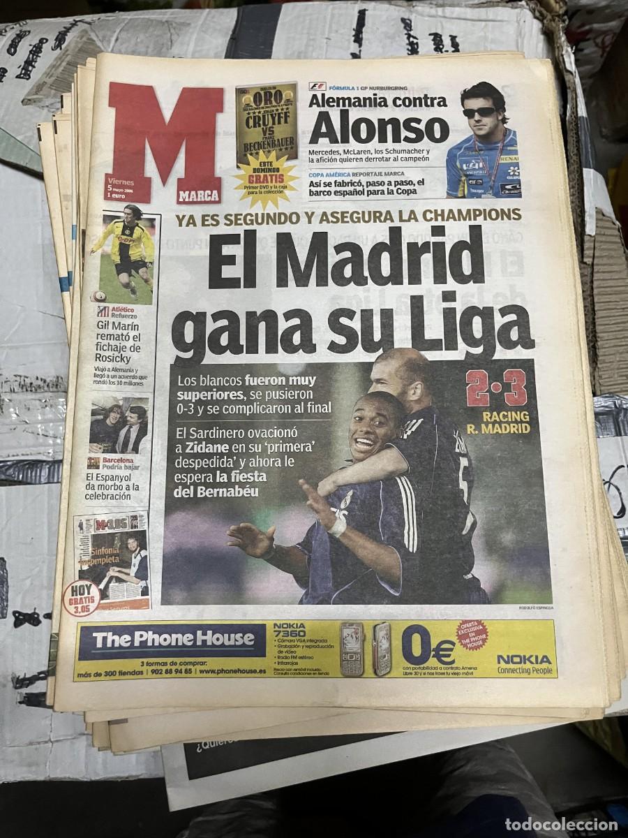 Coleccionismo deportivo: MARCA (5-5-2006) JORNADA LIGA ROSICKY RACING SANTANDER 2-3 REAL MADRID FERNANDO ALONSO