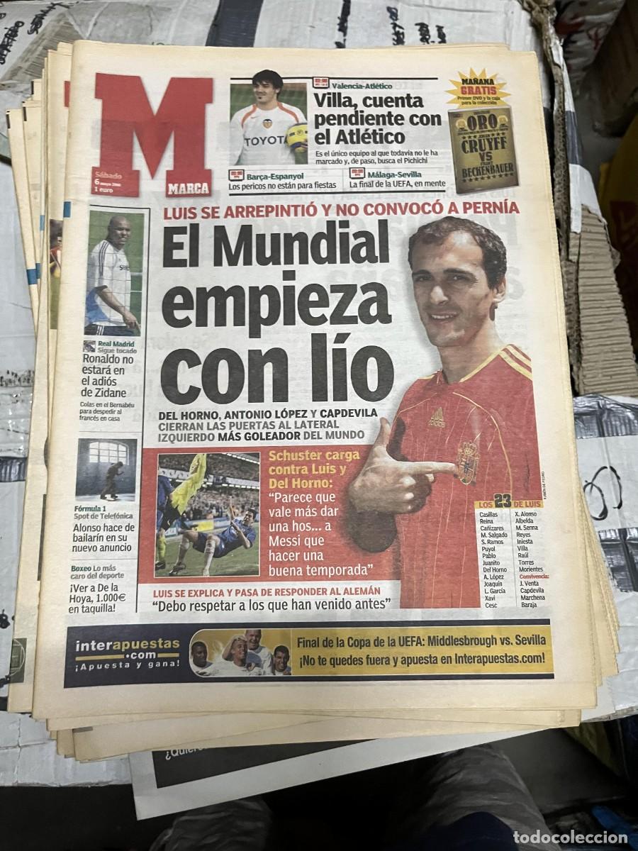 Sports collectibles: MARCA (6-5-2006) PERNIA LUIS ARAGONES SELECCION ESPA&Ntilde;OLA ESPA&Ntilde;A VILLA ATLETICO MADRID FICHAJE