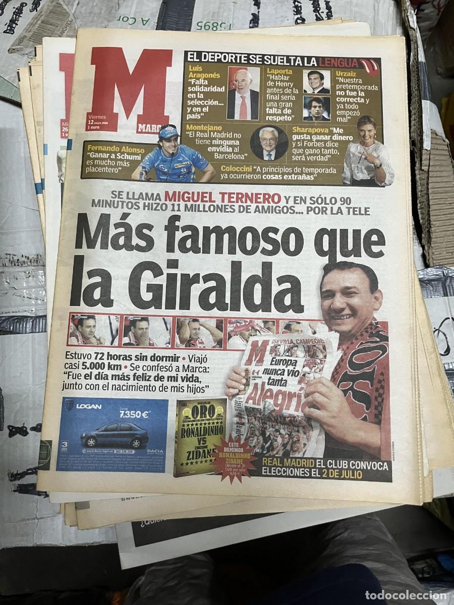 Sports collectibles: MARCA (12-5-2006) MIGUEL TERNERO CAMPEON UEFA EUROPA LEAGUE SEVILLA FERNANDO ALONSO