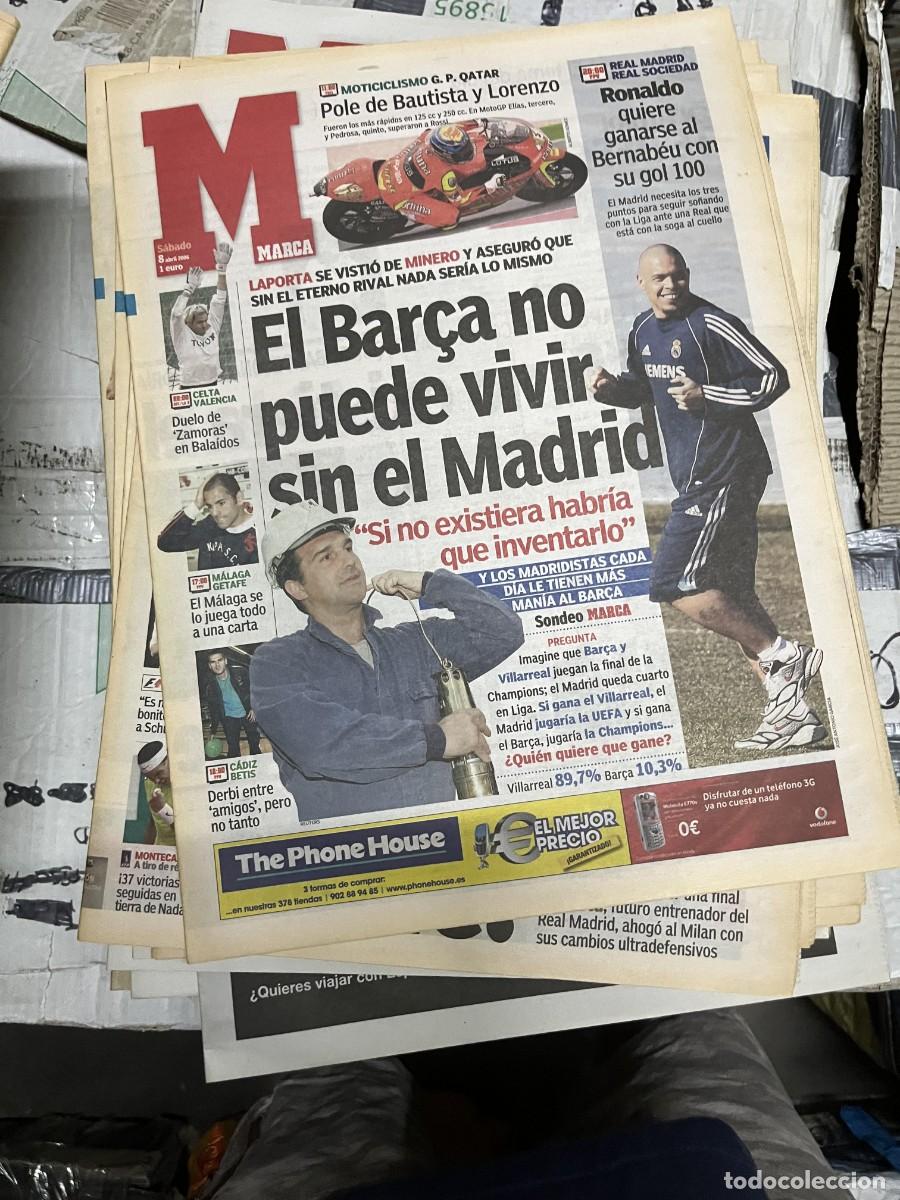 Sammelleidenschaft Sport: MARCA (8-4-2006) LAPORTA RONALDO NAZARIO REAL MADRID BARCELONA CELTA VALENCIA JORNADA LIGA