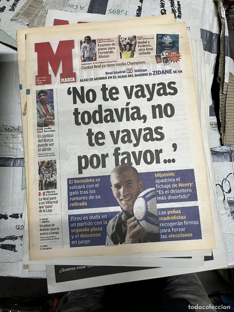 Sammelleidenschaft Sport: MARCA (23-4-2006) DESPEDIDA FUTBOL ZIDANE FERNANDO ALONSO RAFAEL NADAL FEDERER