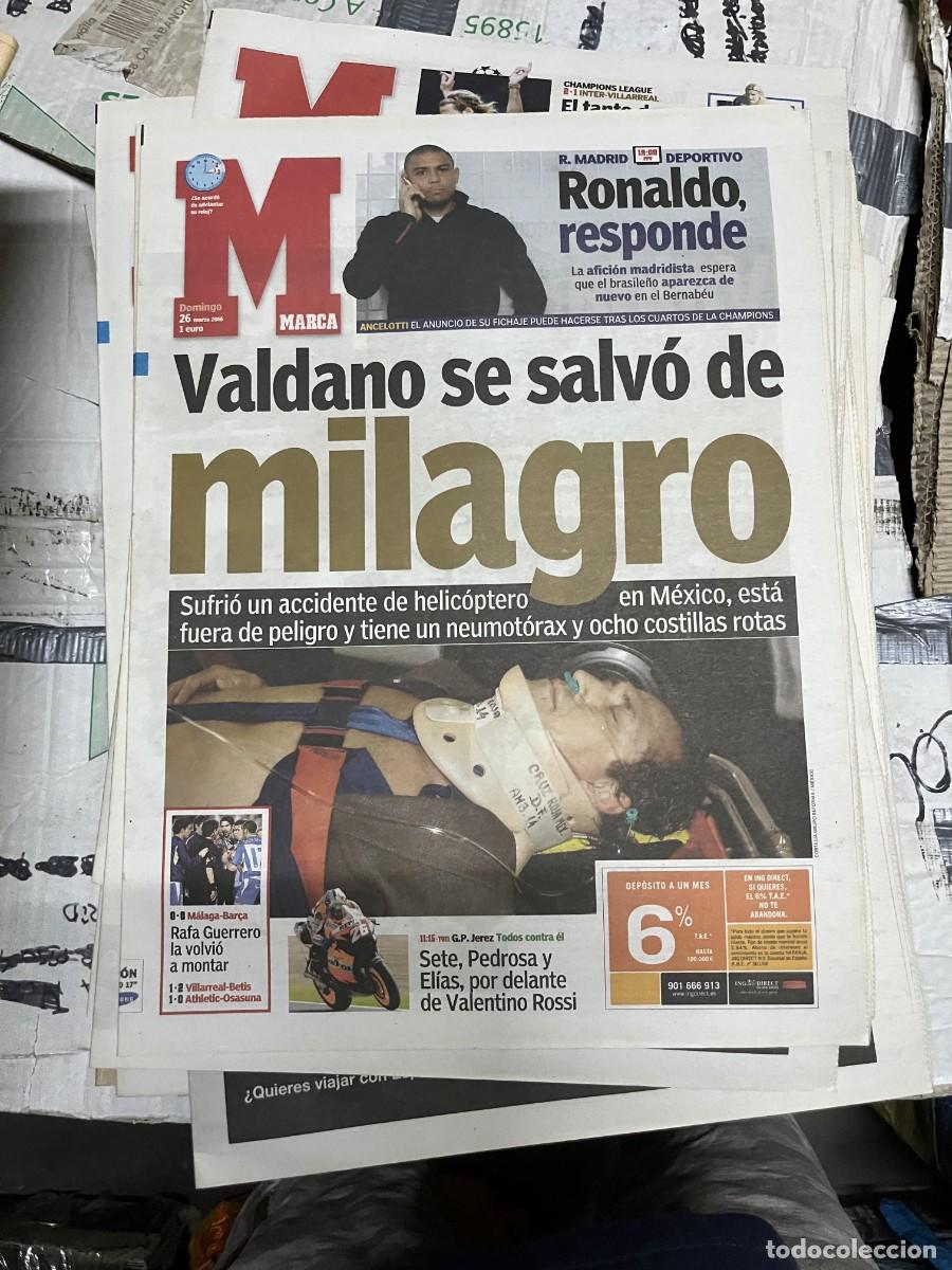 Sammelleidenschaft Sport: MARCA (26-3-2006) ACCIDENTE HELICOPTERO JORGE VALDANO REAL MADRID RONALDO NAZARIO