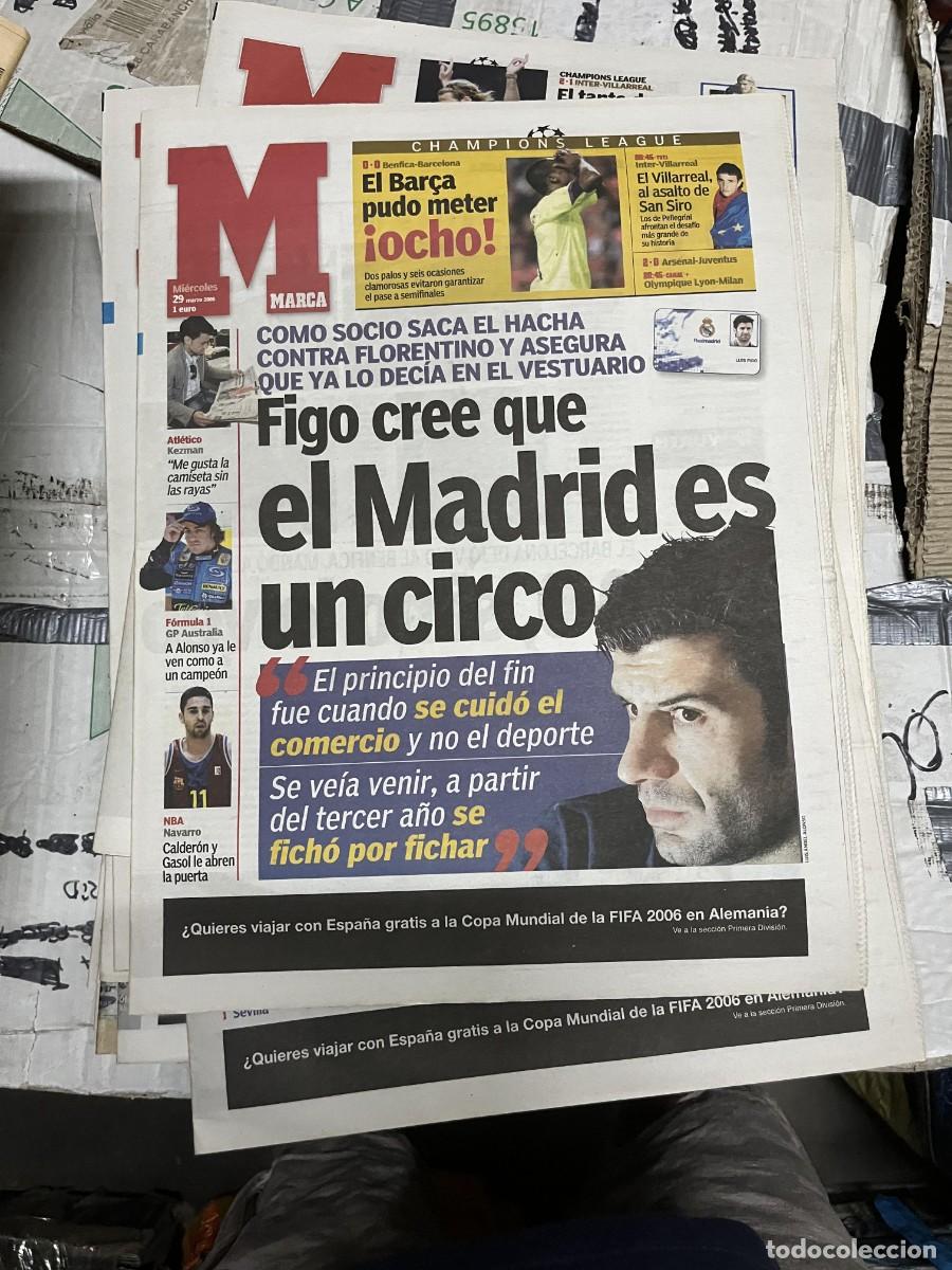 Sammelleidenschaft Sport: MARCA (29-3-2006) FIGO BARCELONA REAL MADRID FLORENTINO PEREZ NAVARRO CALDERON FERNANDO ALONSO