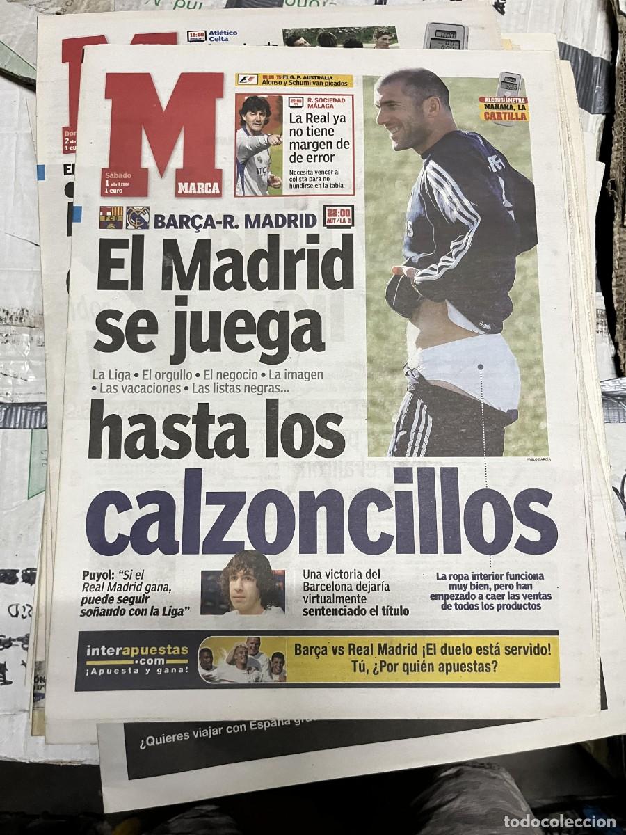 Coleccionismo deportivo: MARCA (1-4-2006) ZIDANE BARCELONA REAL MADRID REAL SOCIEDAD MALAGA JORNADA LIGA