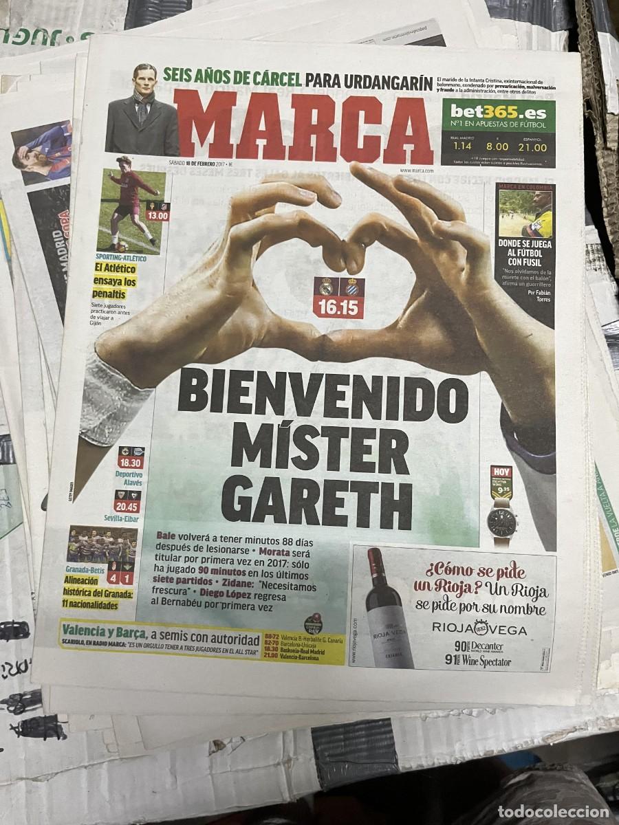 Colecionismo desportivo: MARCA (18-2-2017) JORNADA LIGA REAL MADRID ESPANYOL ESPA&Ntilde;OL CARCEL URDANGARIN