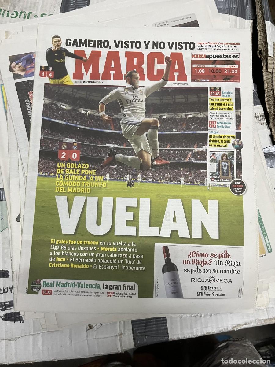 Colecionismo desportivo: MARCA (19-2-2017) JORNADA LIGA REAL MADRID 2-0 ESPANYOL ESPA&Ntilde;OL BALE