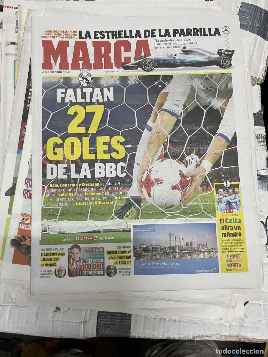 Coleccionismo deportivo: MARCA (24-2-2017) BBC REAL MADRID SHAKHTAR DONETSK 0-2 CELTA VIGO LEWIS HAMILTON