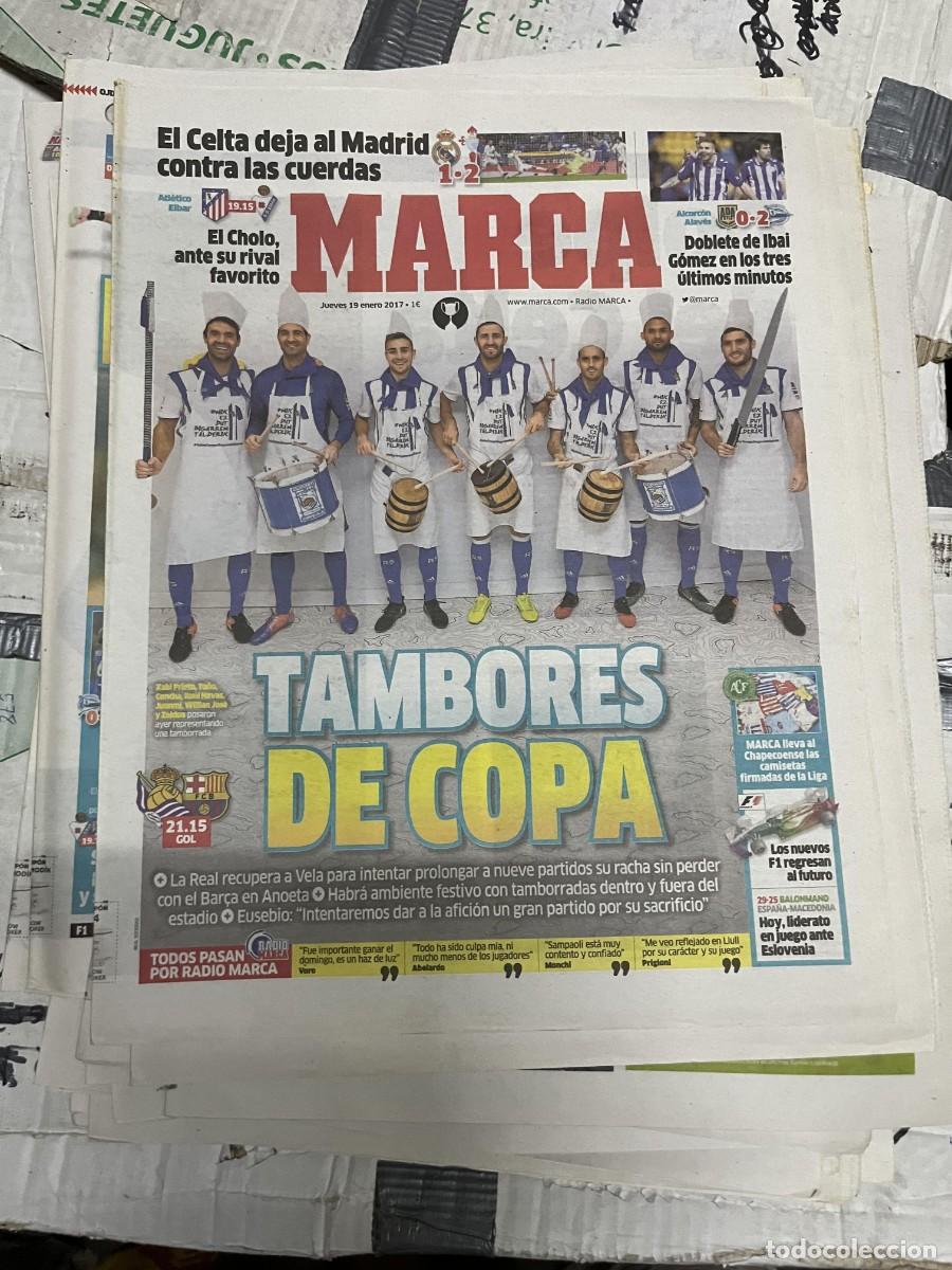 Collezionismo sportivo: MARCA (19-1-2017) COPA REY REAL SOCIEDAD BARCELONA ATLETICO EIBAR ALCORCON 0-2 ALAVES