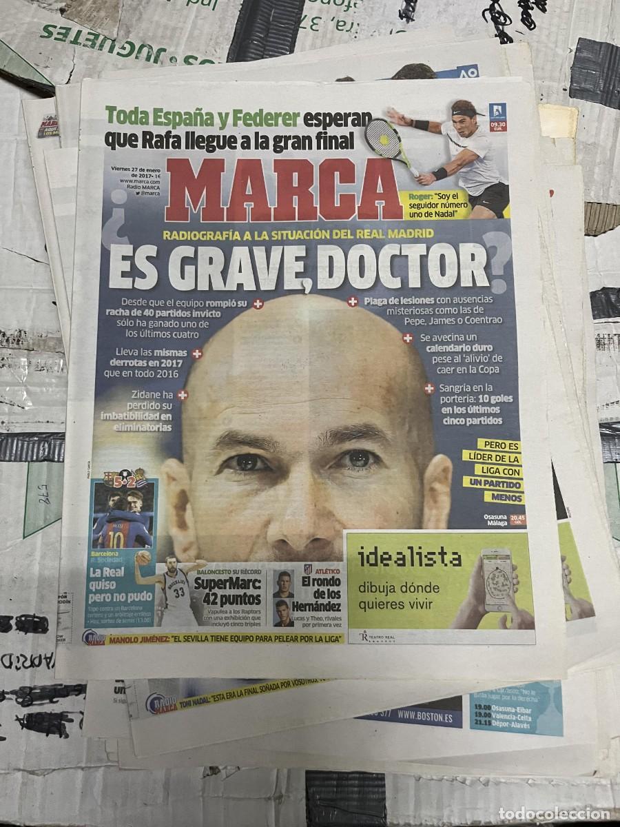 Coleccionismo deportivo: MARCA (27-1-2017) RADIOGRAFIA SITUACION REAL MADRID ZIDANE RAFAEL NADAL TENIS